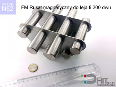 FM Ruszt magnetyczny do leja fi 200 dwupoziomowy N52 - ruszty magnetyczne z neodymowymi magnesami