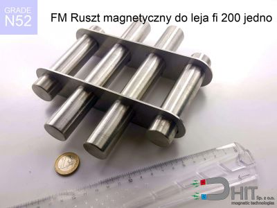 FM Ruszt magnetyczny do leja fi 200 jednopoziomowy N52 - ruszty magnetyczne z neodymowymi magnesami