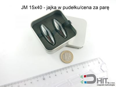 JM 15x40 - jajka w pudełku/cena za parę   - Ćwierkające magnesy jajka