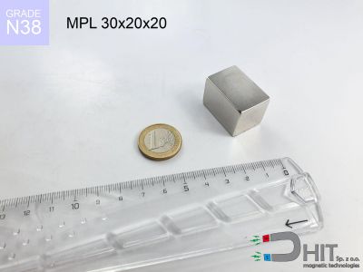 MPL 30x20x20 N38 - magnesy neodymowe płaskie