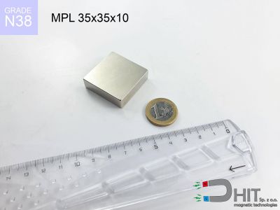 MPL 35x35x10 N38 - magnesy neodymowe płaskie