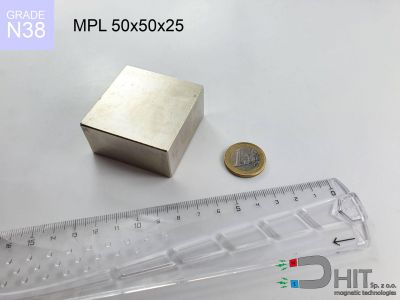 MPL 50x50x25 N38 - magnesy neodymowe płytkowe