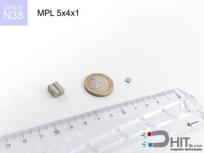 MPL 5x4x1 N38 - magnesy neodymowe płaskie