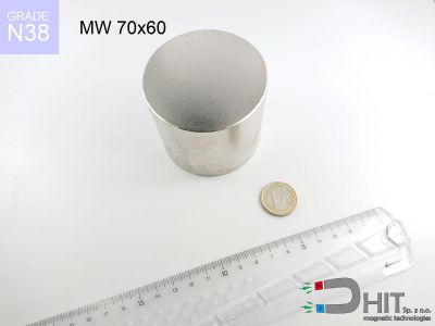 MW 70x60 N38 magnes walcowy