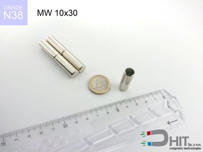 MW 10x30 N38 - magnesy w kształcie krążka