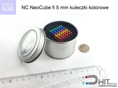 NC NeoCube fi 5 mm kuleczki kolorowe N38 - neodymowe magnesy jako kuleczki - neocube