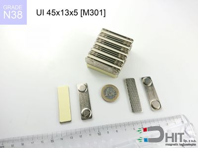 UI 45x13x5 [M301] N38 - magnetyczne mocowania do identyfikatorów