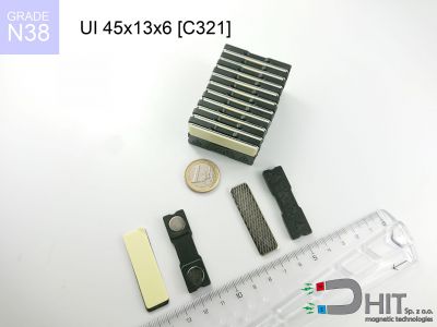 UI 45x13x6 [C321] N38 - mocowania magnetyczne do identyfikatorów