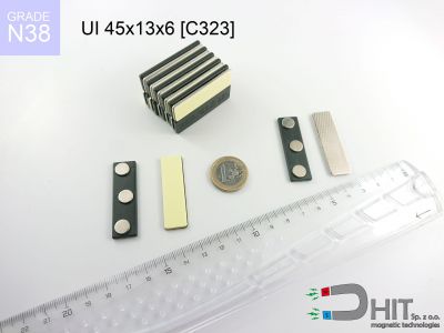 UI 45x13x6 [C323] N38 - uchwyty magnetyczne do identyfikatorów