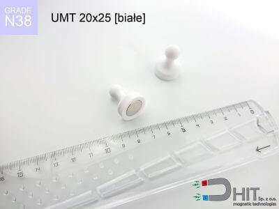 UMT 20x25 białe N38 - magnesy na tablice